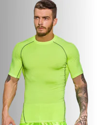 Wholesale Green Color Fitness Wear T-Shirt Men USA